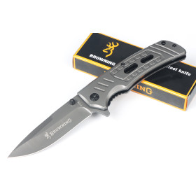 Browning F176 Fast Opening Folding Knife Grey Titanium Surface UD407666